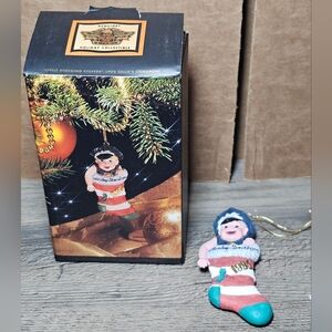 Harley-Davidson 1995 Childs Christmas Ornament "LITTLE Stocking STUFFER" EUC